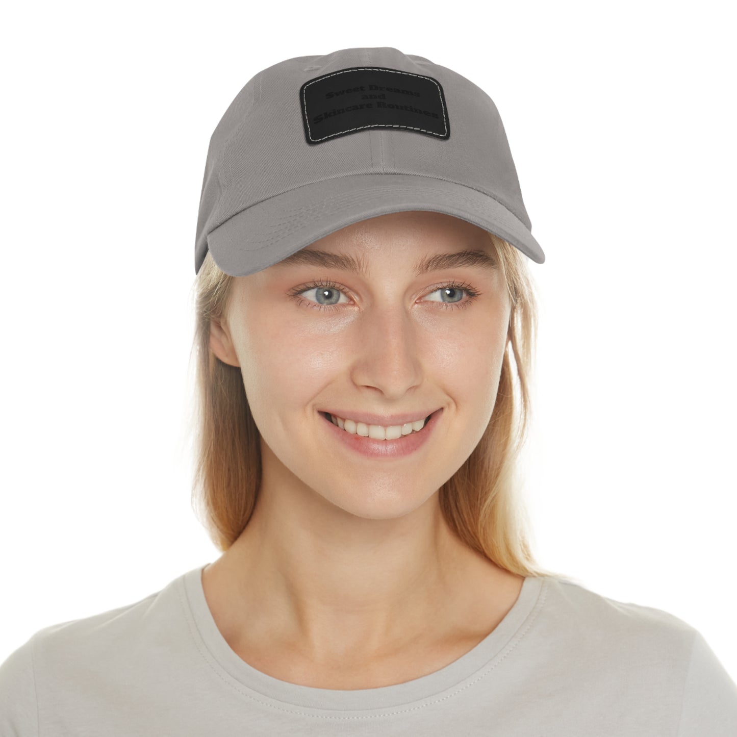 Sweet Dreams & Skincare Routines Hat with Leather Patch