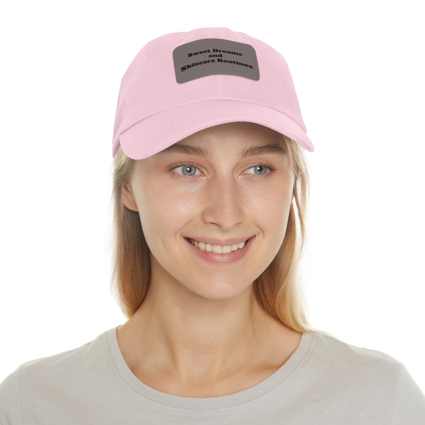 Sweet Dreams & Skincare Routines Hat with Leather Patch